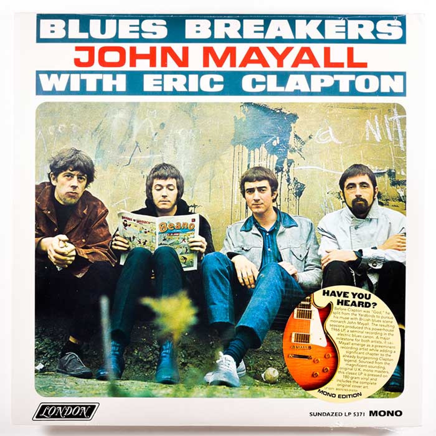 Blues Breakers John Mayall with Eric Clapton Disque vinyle g Édit Mono Vinyl LP